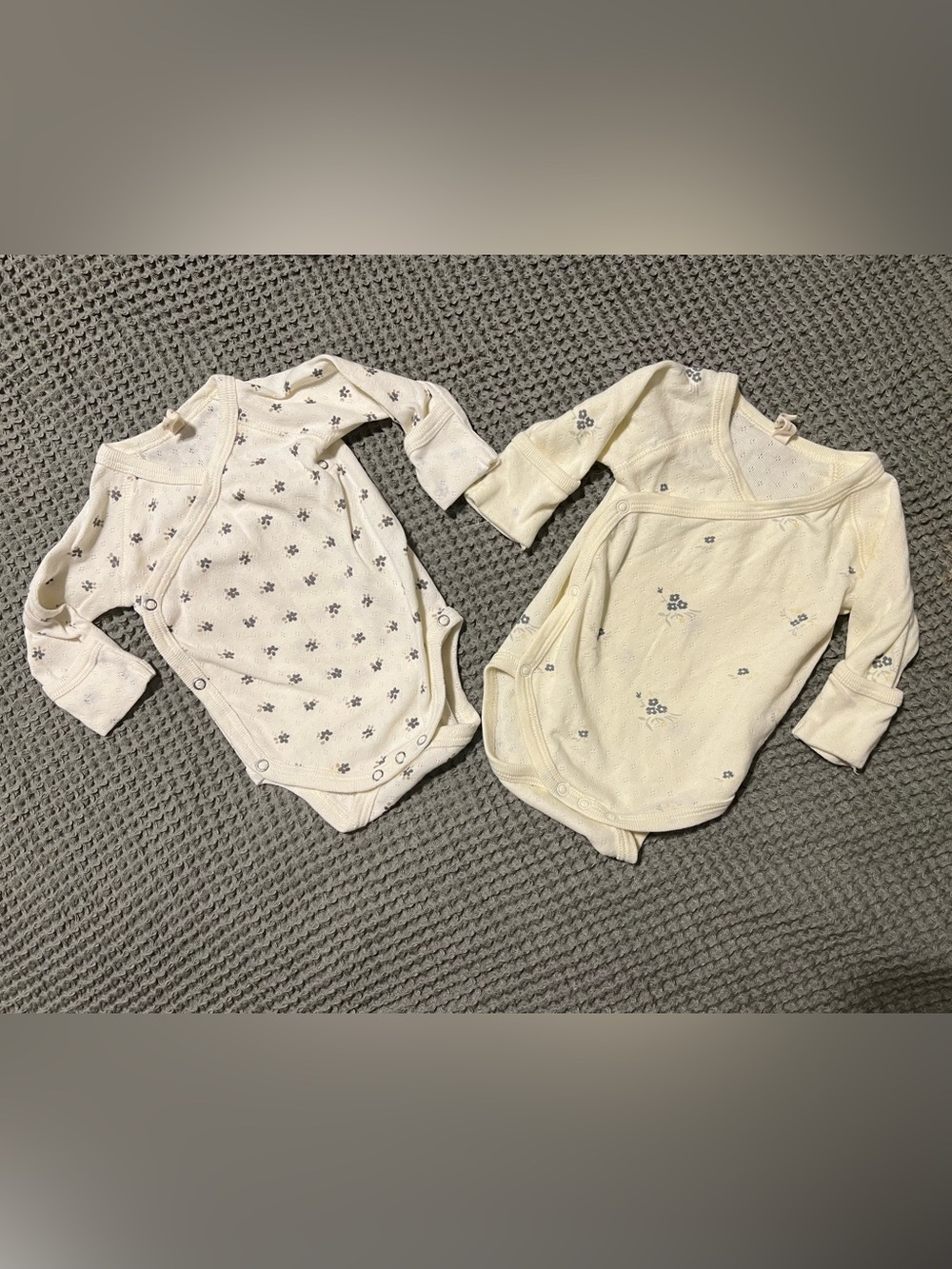 Set of 2 Quincy Mae Pointelle Side Snap Bodysuits